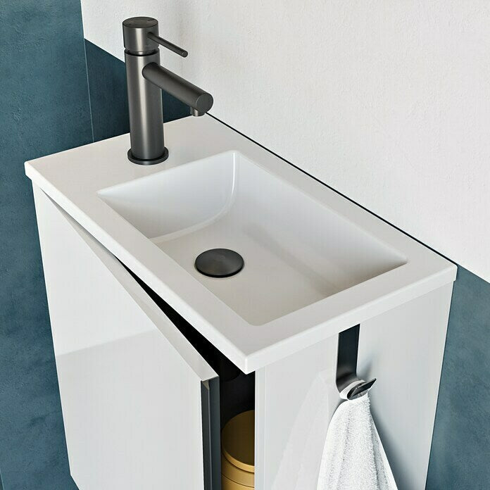 Riva Badmöbel-Set Indus Weiss

(Breite: 46 cm, Weiss, Hochglanz)