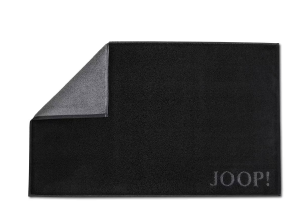 JOOP Doubleface Badematte Classic schwarz-anthrazit 50x80 cm