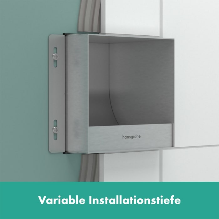 hansgrohe XtraStoris Original Einbau-Toilettenpapierhalter rahmenlos 15 x 14 x 15 cm