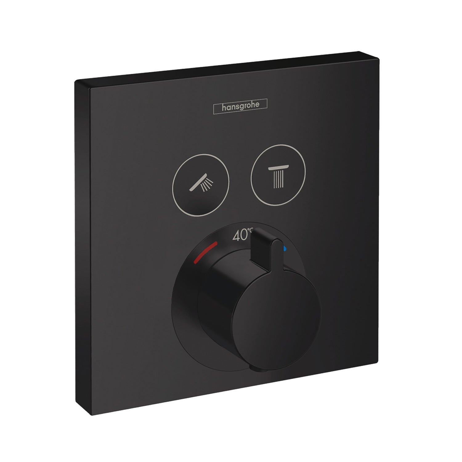 hansgrohe Raindance Duschsystem mit Thermostat schwarz matt