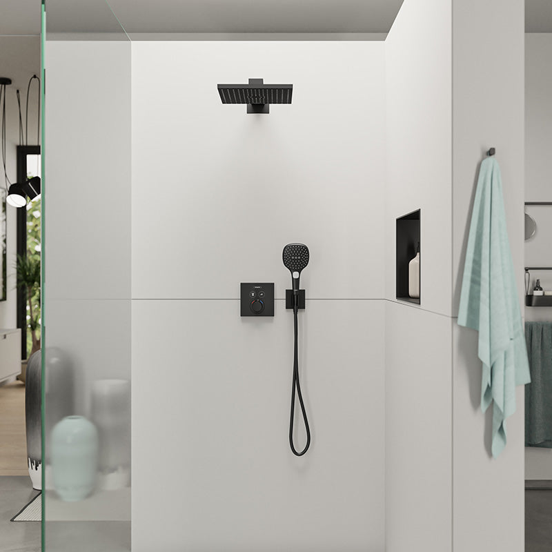 hansgrohe Raindance E Kopfbrause-Set, 1 Strahlart schwarz matt