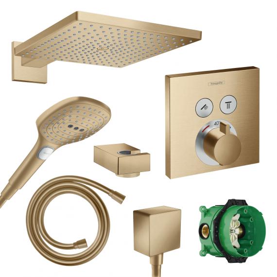 hansgrohe Raindance Duschsystem mit Thermostat bronze gebürstet