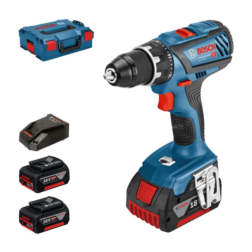 Bosch GSR 18V-28 Akku-Bohrschrauber 2x Akku 4.0Ah / L-Boxx