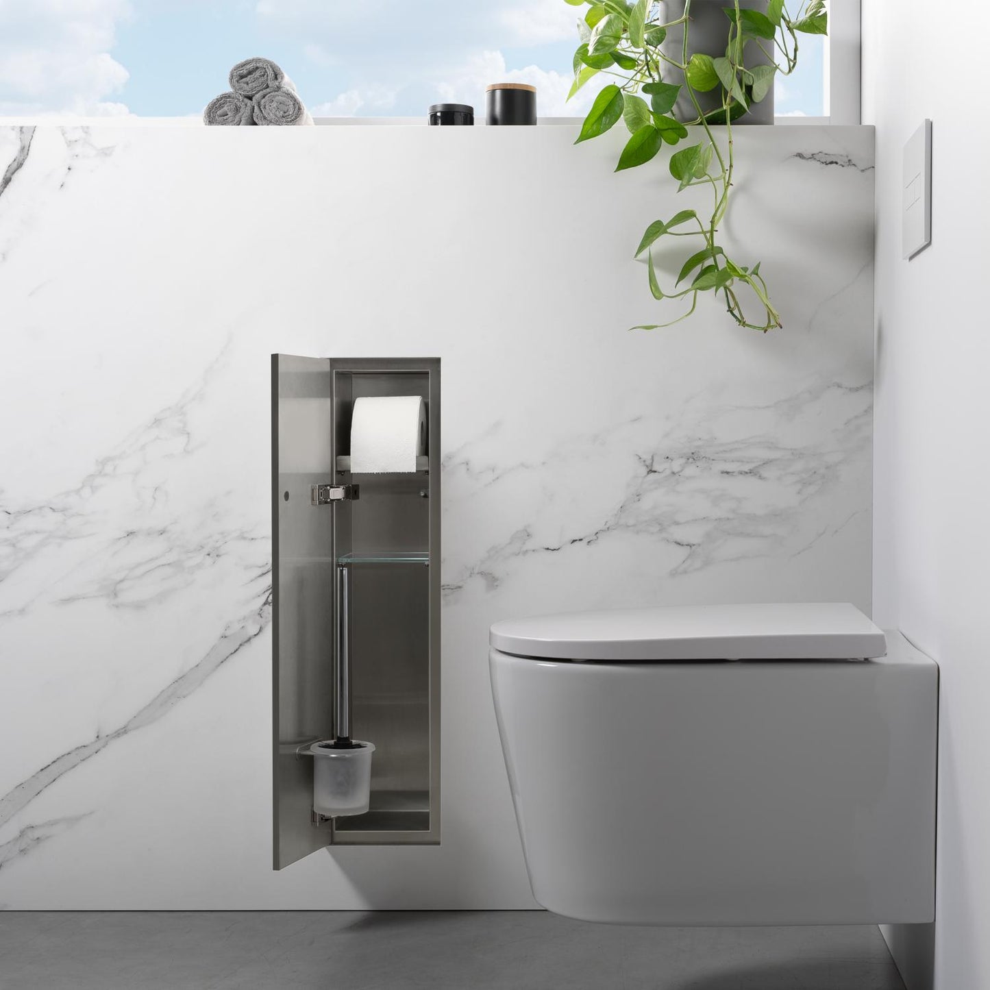 Viverso x_wall large Unterputz-WC-Modul B: 182 H: 750 T: 158 mm, Anschlag links, befliesbar