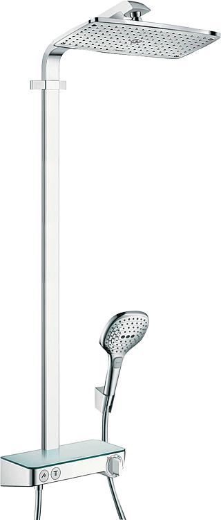 Duschsystem Hansgrohe Raindance Select E 360 Handbrause, Kopfbrause 360x190 mm und Thermostat chrom