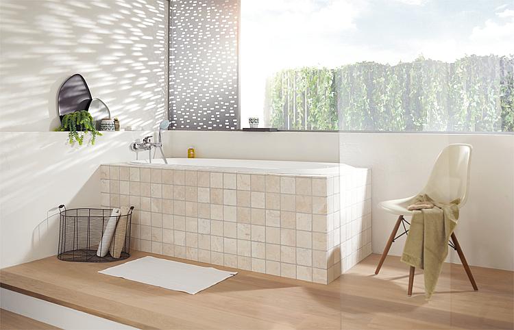 AP-Wannenmischer Grohe Eurostyle Ausladung 185 mm chrom offener Hebel