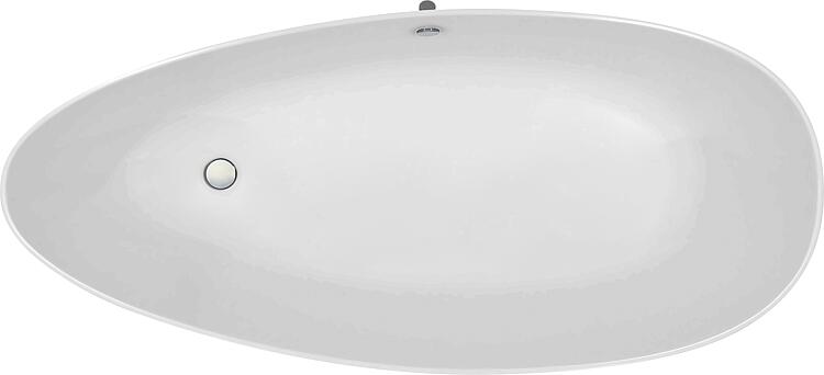 Badewanne EBBA BxHxT: 1700x620x770 mm Überlauf links Inhalt: 250 l Mineralguss weiß