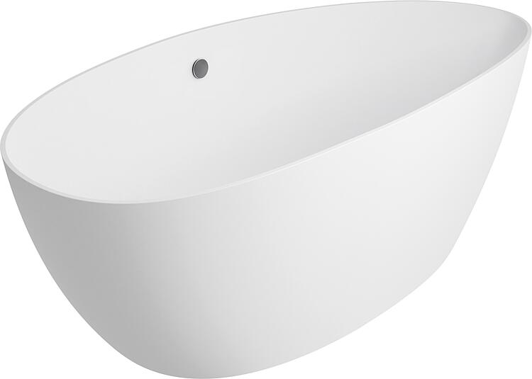 Badewanne EBBA BxHxT: 1700x620x770 mm Überlauf links Inhalt: 250 l Mineralguss weiß