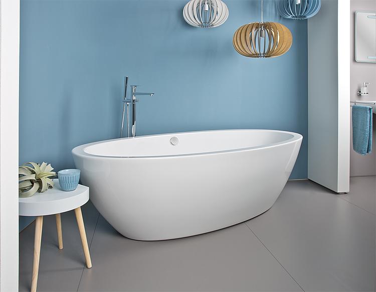 Badewanne Eimo BxHxT: 1900x600x940 mm freistehend Inhalt: 275 l Acryl weiß