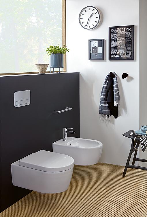 Combi-Pack V&B Avento Wandtiefspül-WC spülrandlos + WC-Sitz Softclose, weiß