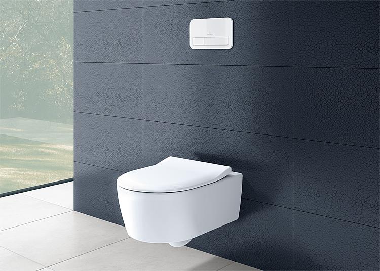 Combi-Pack V&B Avento Wandtiefspül-WC + WC-Sitz Slim- Seat Sofclose, weiß