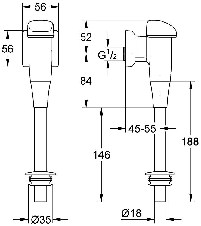 Abgangsmutter Grohe 42344000