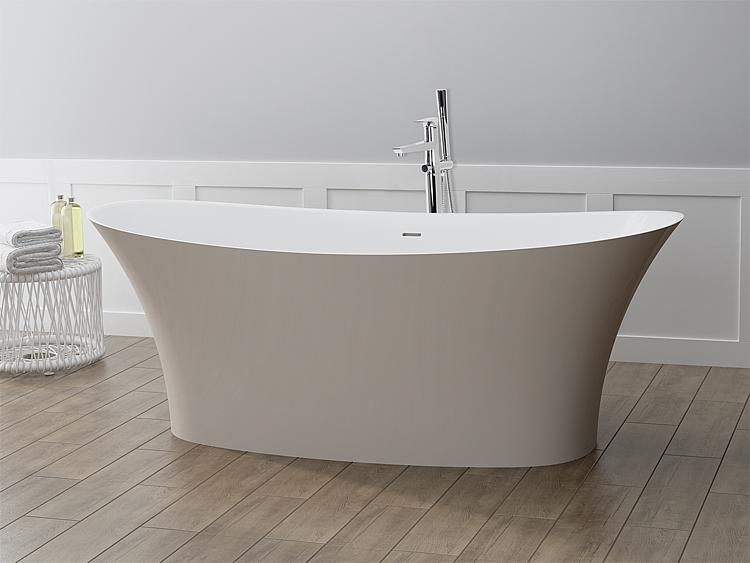 Badewanne Earta 2.0 BxHxT: 1700x635x786 mm freistehend Inhalt: 235 mm Mineralguss weíß