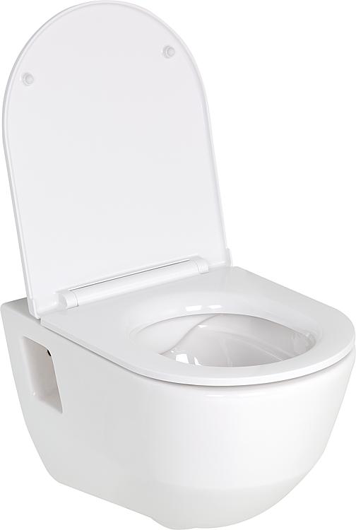 Combi-Pack Laufen PRO Wandtiefspül-WC spülrandlos, mit offenen Befestigungsnischen + WC-Sitz softclose, abnehmbar