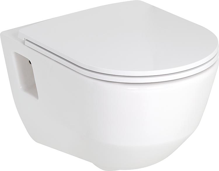 Combi-Pack Laufen PRO Wandtiefspül-WC spülrandlos, mit offenen Befestigungsnischen + WC-Sitz softclose, abnehmbar