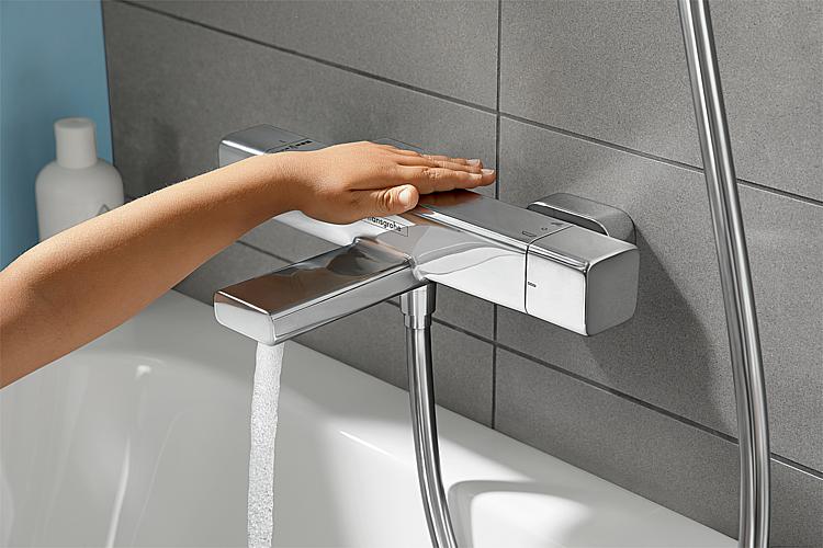 AP-Wannenthermostat Hansgrohe Ecostat E Ausladung 183 mm chrom