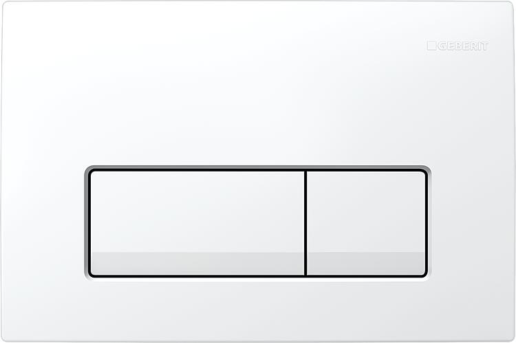 Betätigungsplatte Geberit Delta 50, 2-Mengen, weiß, 115.105.11.5