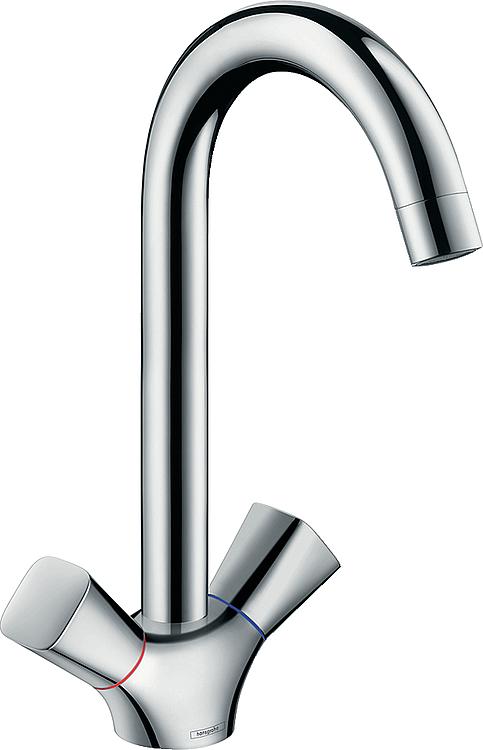 2-Griffspültischmischer Hansgrohe 220 Logis M31 Schwenkauslauf Ausladung 156 mm chrom