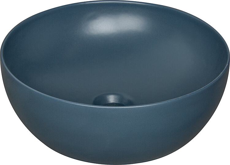 Aufsatz-Waschtisch Elanda 400x400mm Keramik ohne Hahnloch Blue Royal Matt