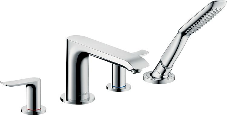 4-Loch Wannenrandmischer Hansgrohe Metris Ausladung 211 mm chrom