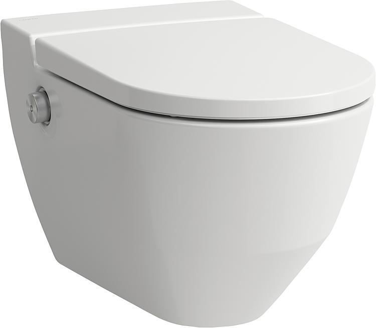 Dusch-WC Laufen Navia 370x380x580 mm spülrandlos LCC weiß