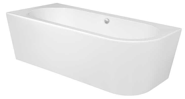 Eck-Badewanne Edena Corner BxHxT: 1780x580x780mm, Rundung rechts inkl. Wassereinlauf