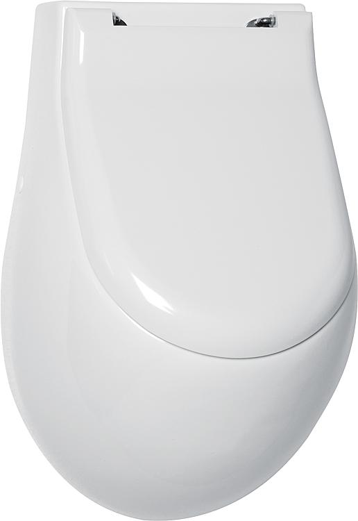 Absaug-Urinal NUVOLA für Deckel Zulauf von hinten BxHxT: 355x550x290 mm Keramik weiß