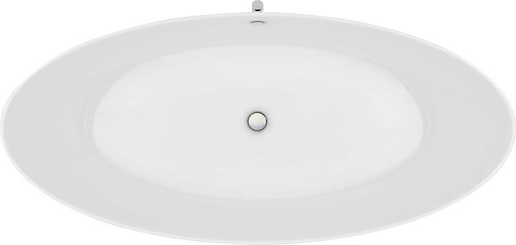 Badewanne OVO BxHxT: 1593x650x720 mm freistehend Inhalt: 310 l Mineralguss weiß