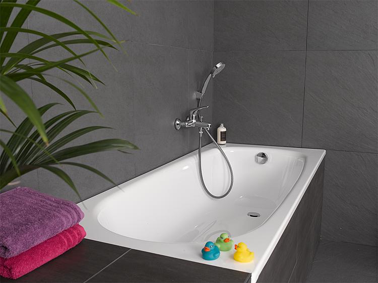 Badewanne VERONA BxHxT: 1600x395x700 mm Inhalt: 120 l Stahl-Emaille weiß