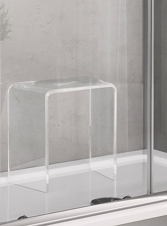 Hocker aus Acryl transparent 390 x 405 x 220 mm