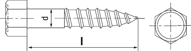 Sechskant-Holzschrauben A2 8 x 50 VPE 100